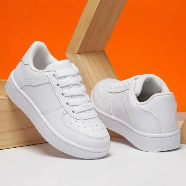 Tênis Branco Casual Air Para Criança 26-33 Sem Gênero