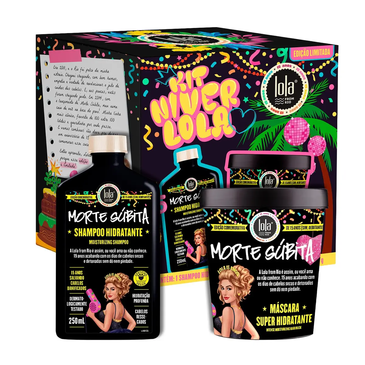 Kit Morte Súbita - Shampoo e Máscara - Edição comemorativa - Lola From Rio