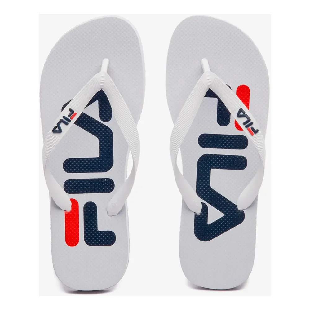 Chinelo Fila Fingers Original Confortável Antiderrapante Branco/marinho Não Se Aplica 41/42