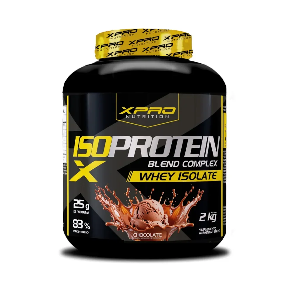 Whey Protein Isolado Iso Blend Complex Zero Açucar Low Carb Chocolate 2kg - XPro Nutrition
