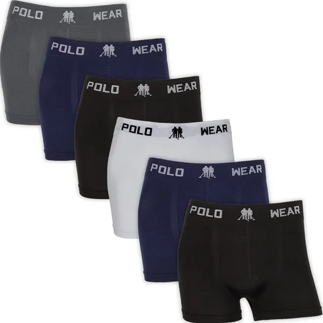 Kit 6 Cuecas Boxer Polo Wear Microfibra Sem Costura Original