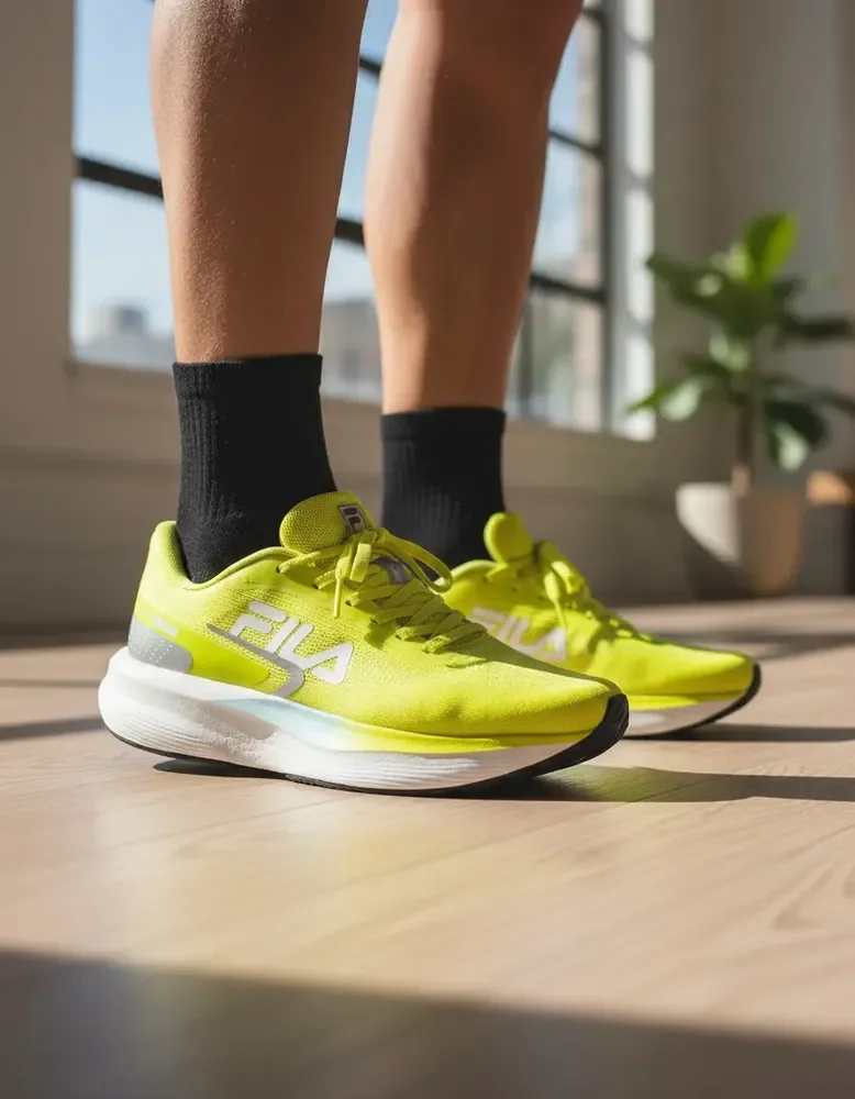 Tênis Fila Racer Fastpace Unissex Running Original Amarelo Liso 38 Br