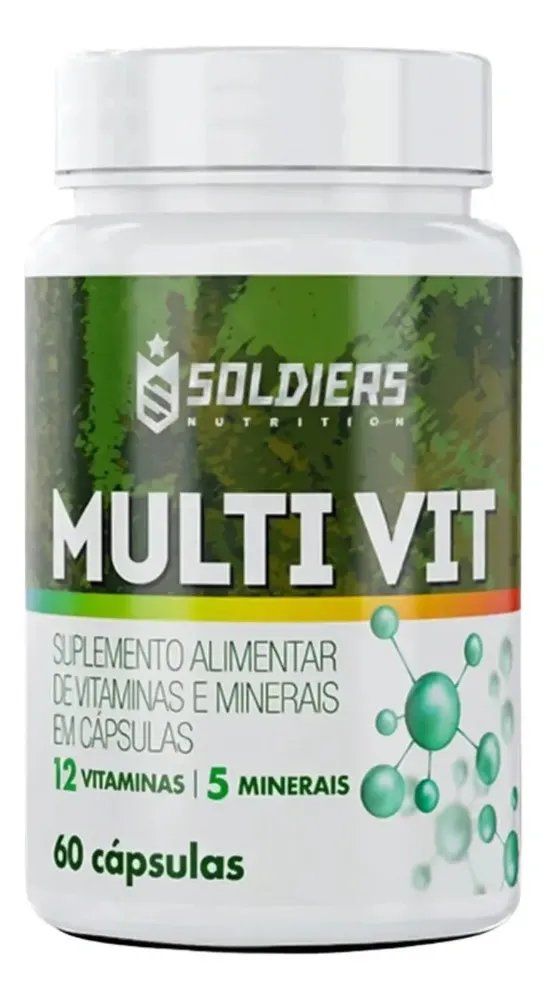 Multivitamínico 60 Caps - 5 Minerais - 13 Vitaminas - Soldiers