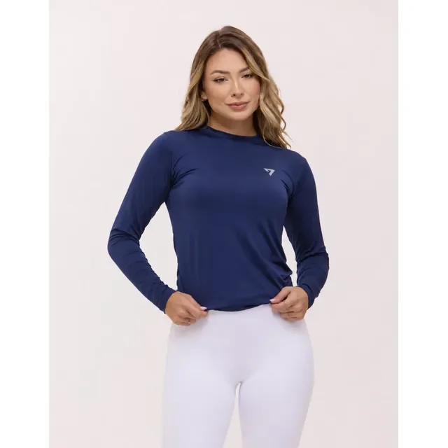 Camiseta Feminina Térmica Manga Longa Proteção Solar Uv