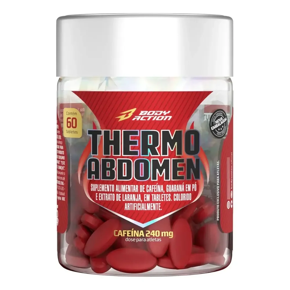 Thermo Abdomen Termogênico 240mg Cafeína Anidra 60 Cápsulas Sem Sabor