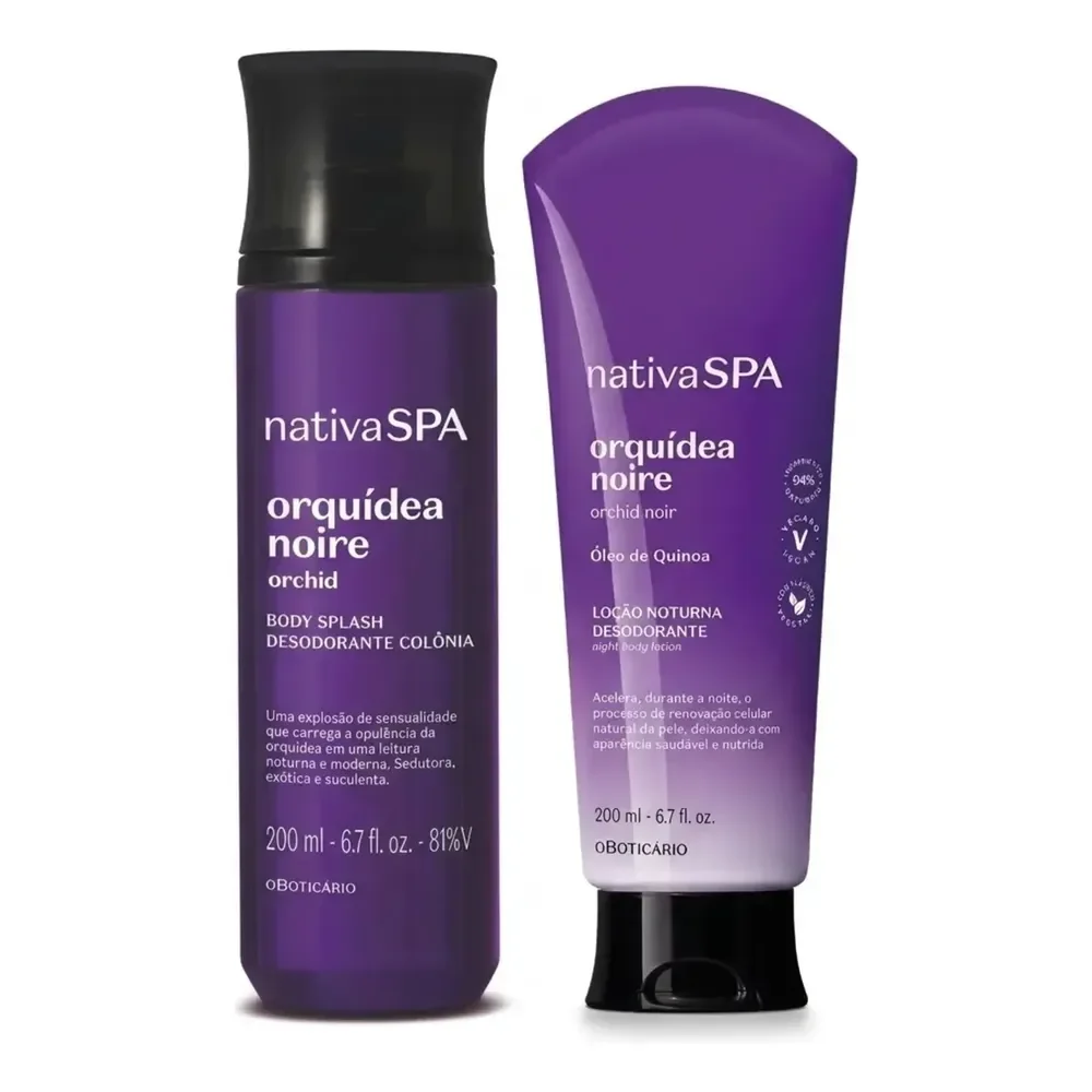 Combo Nativa Spa Orquídea Noire: Body Splash 200ml + Loção C
