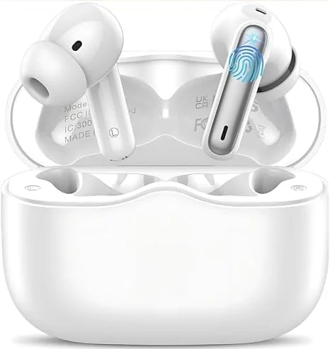 Fone de Ouvido Bluetooth Resistente Água, Bateria com mais de 10h de autonomia, Microfone Embutido. Design Ergonômico Ideal Para Esportes Reuniões Videogame I.Phone Android Premium