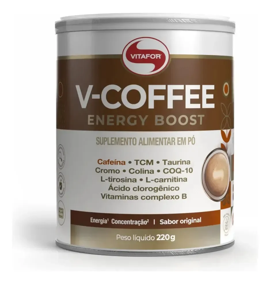 Suplemento V-coffee Energy Boost 220g Vitafor
