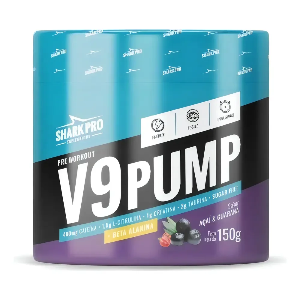 V9 Pump Pré Workout (pré Treino) 150g Açai E Guaraná - Shark Pro