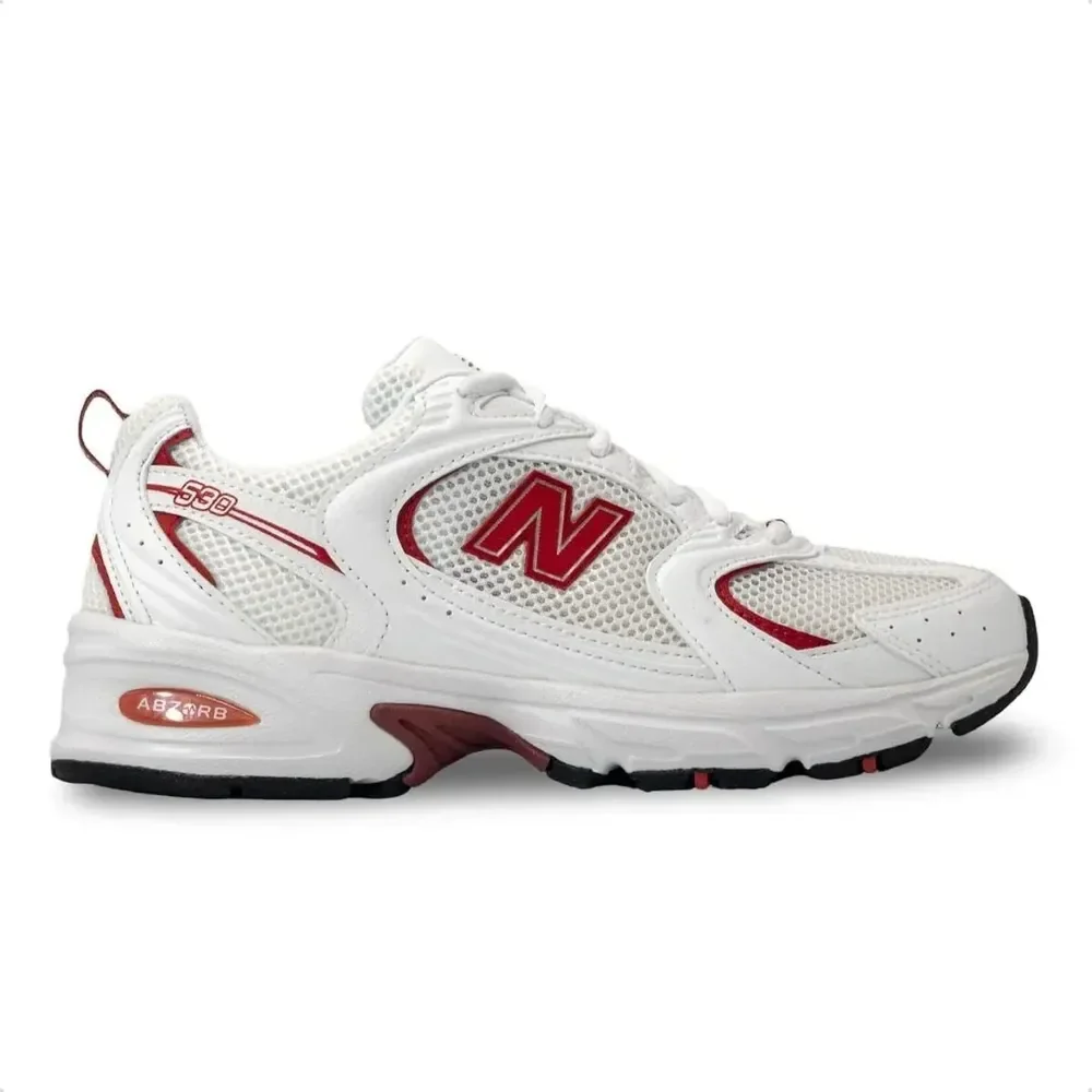 Tenis New Balance 530 Classico Branco Vermelho Feminino Branco-vermelho Liso 37 Br