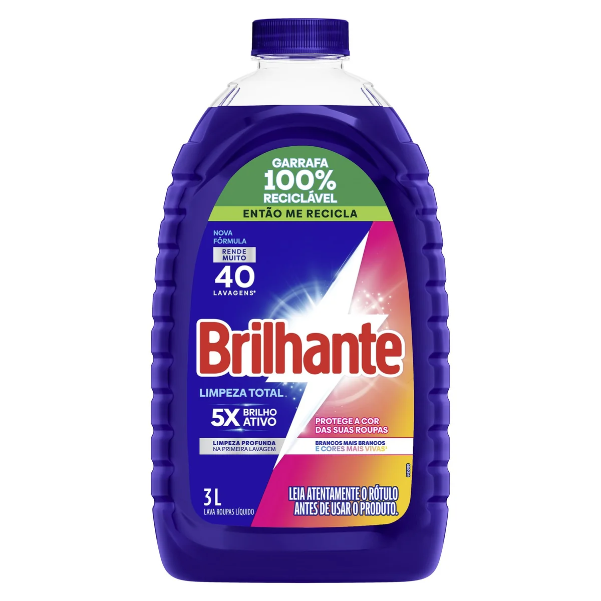 Brilhante Limpeza Total - Lava Roupas Líquido 3L