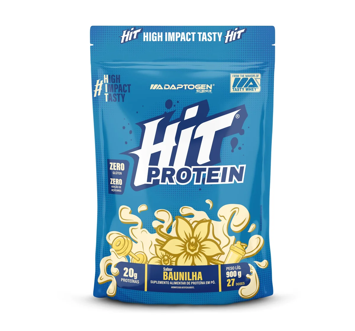 HIT Protein (900g) Sabor Baunilha – Adaptogen Scinece | 20G Proteina por dose
