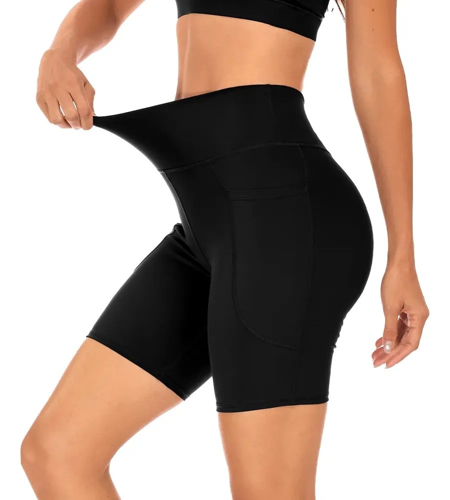 Shorts Academia Feminino Modelador Com Bolso Moda Feminina Preto Poliamida G