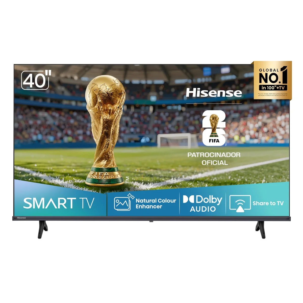 Hisense Smart TV FHD 40" Polegadas 40A4NV com HDR10, DTS Virtual X, Compatibilidade Alexa e Google Home