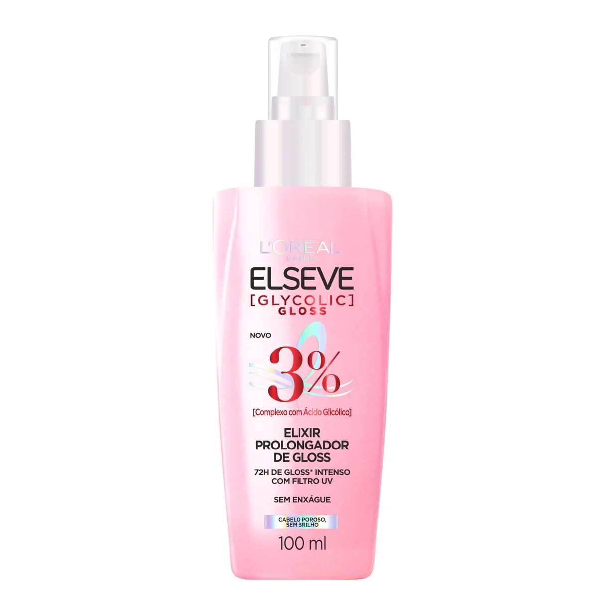 L'Oréal Paris Elseve Glycolic Gloss, Sérum Finalizador Antiporosidade 100ml