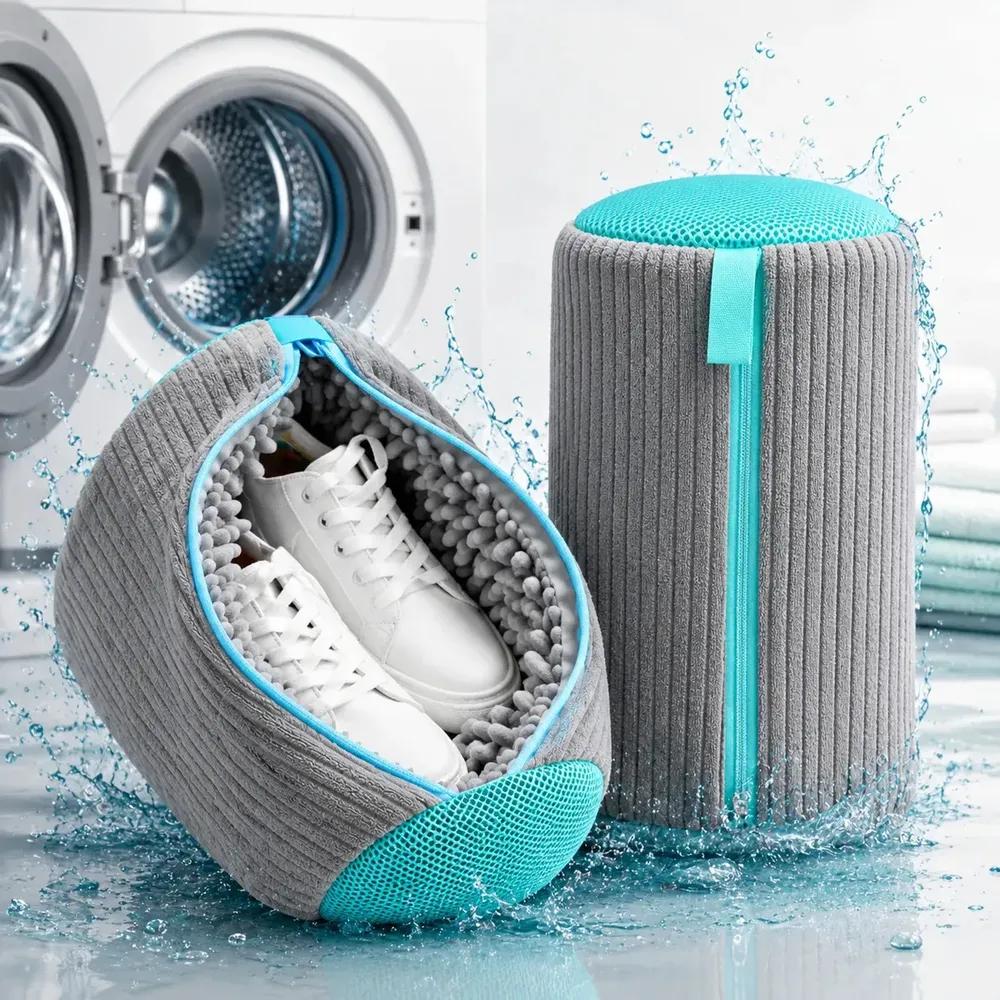 Kit 2 Sacos de Lavagem para Calçados BusinessEcom – Protetor Macio para Tênis e Sapatos na Máquina