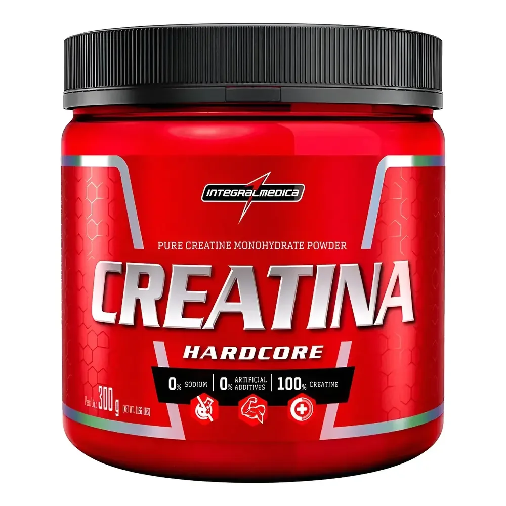 Creatina Monohidratada 100% Pura 300g - Integralmédica C/ Nf Neutro
