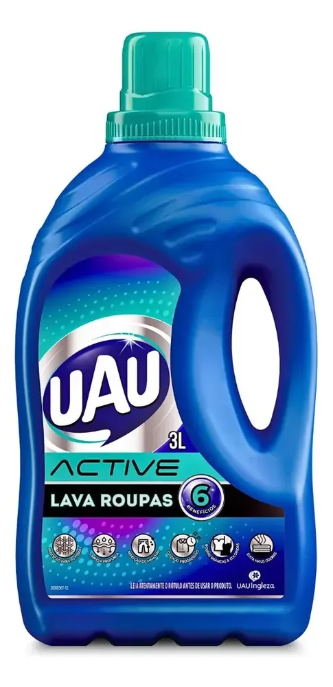 Lava Roupas Líquido Active 3 Litros Uau