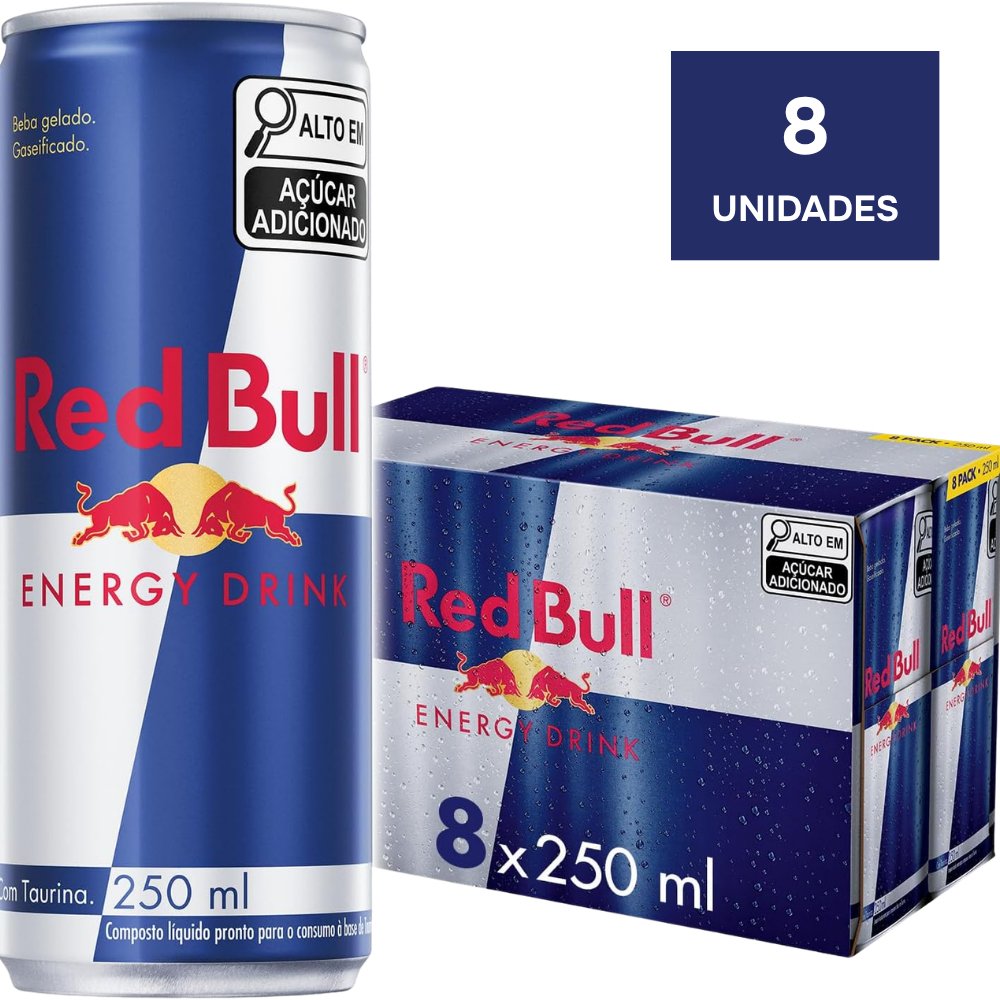 Kit com 8 Energético Red Bull 250ml