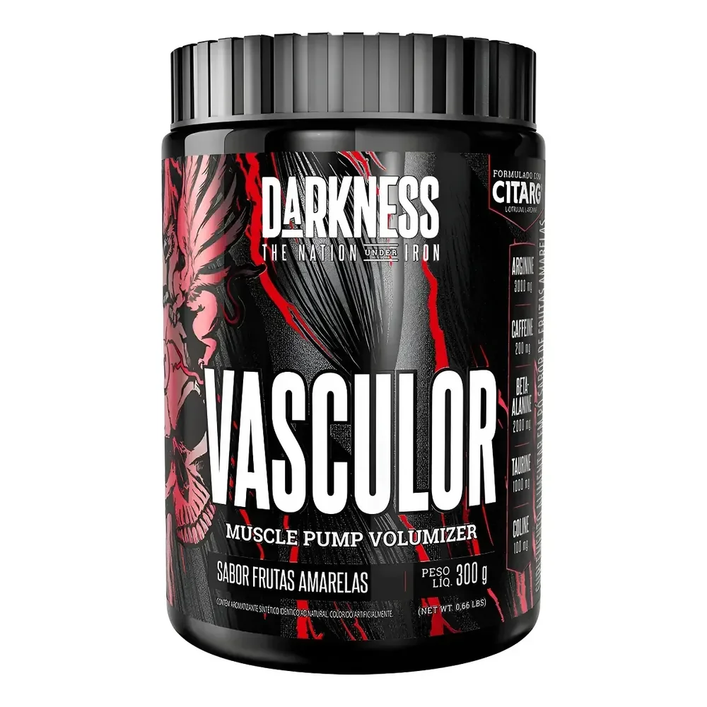 Darkness Vasculor Muscle Pump Pó 300g Sabor Frutas Amarelas Frutas Amarelas