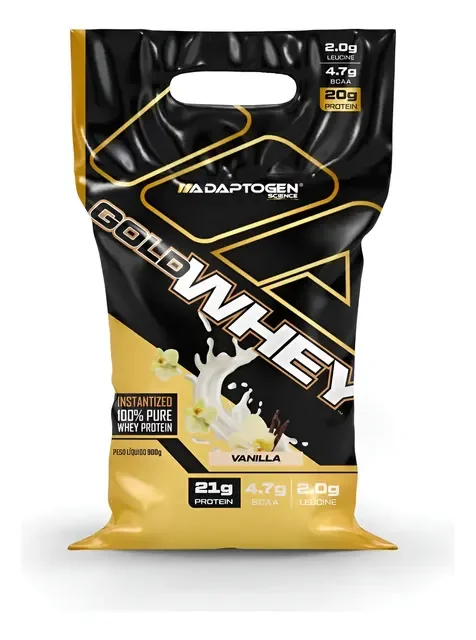 Gold Whey 900g Refil 100% Concentrado - Adaptogen Science