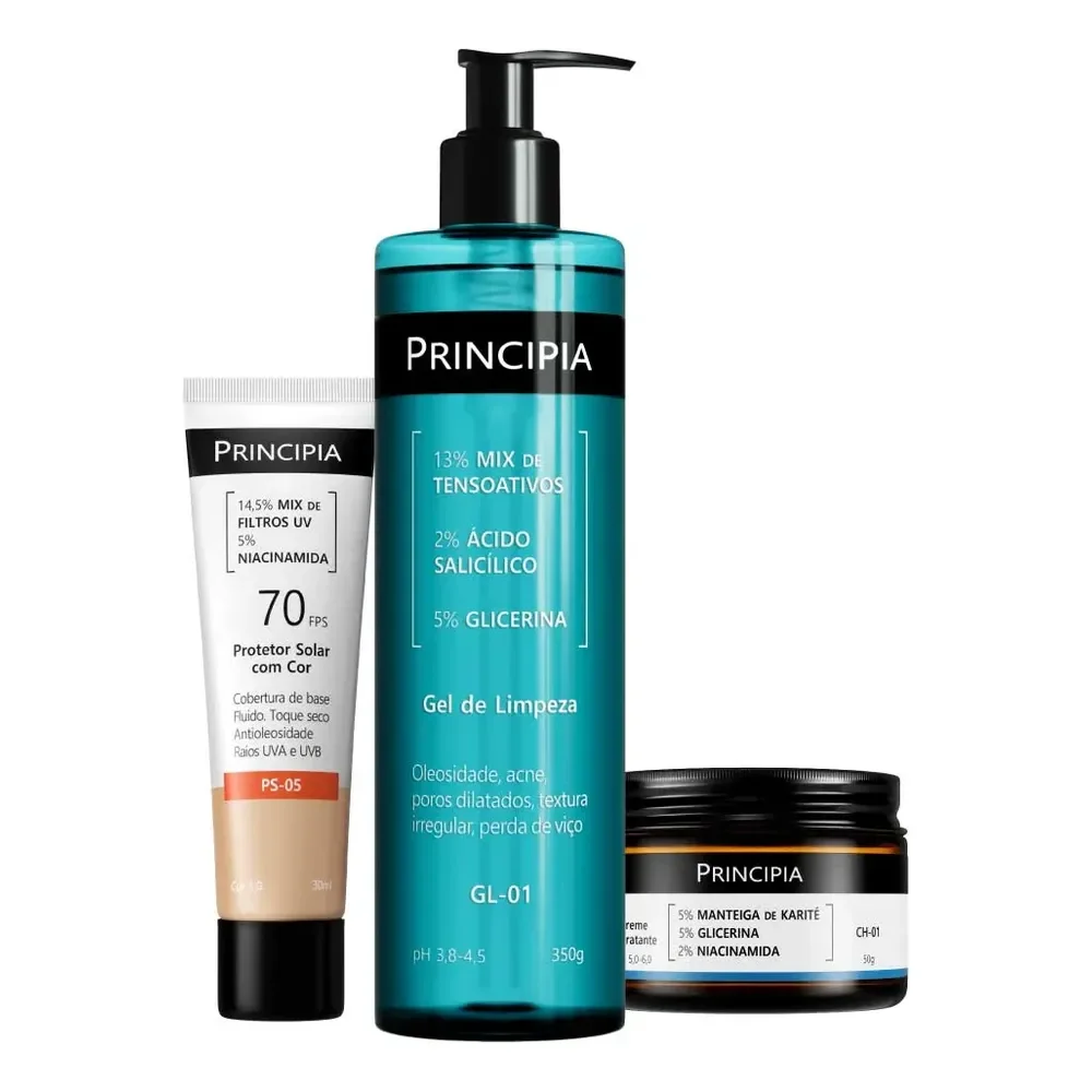 Principia Kit Protetor Cor 1.0 + Limpeza + Hidrata