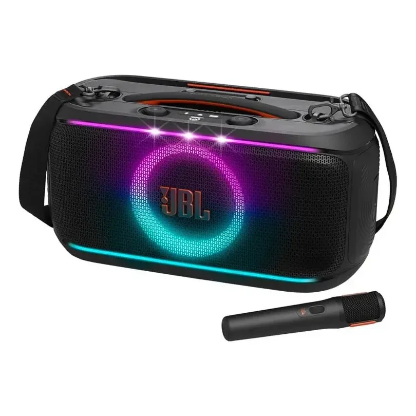 Caixa De Som Jbl Partybox On The Go 2 Preta Com Microfone Preto