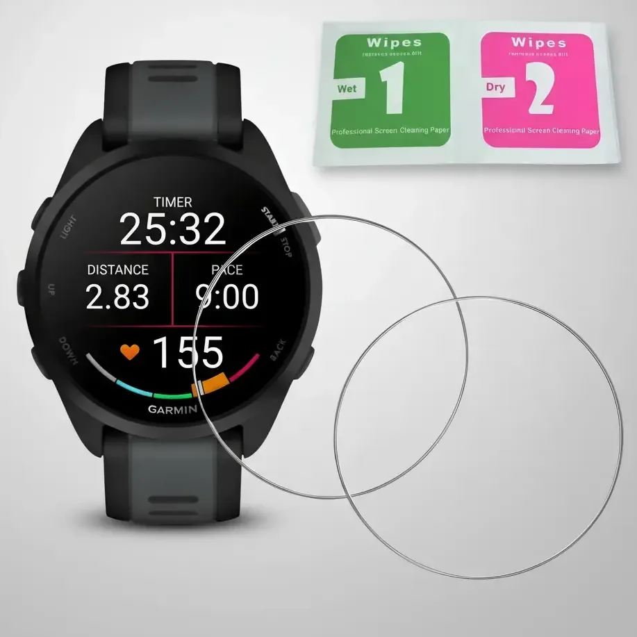 Kit 2 Película Vidro Para Garmin Forerunner 165 Ou 165 Music