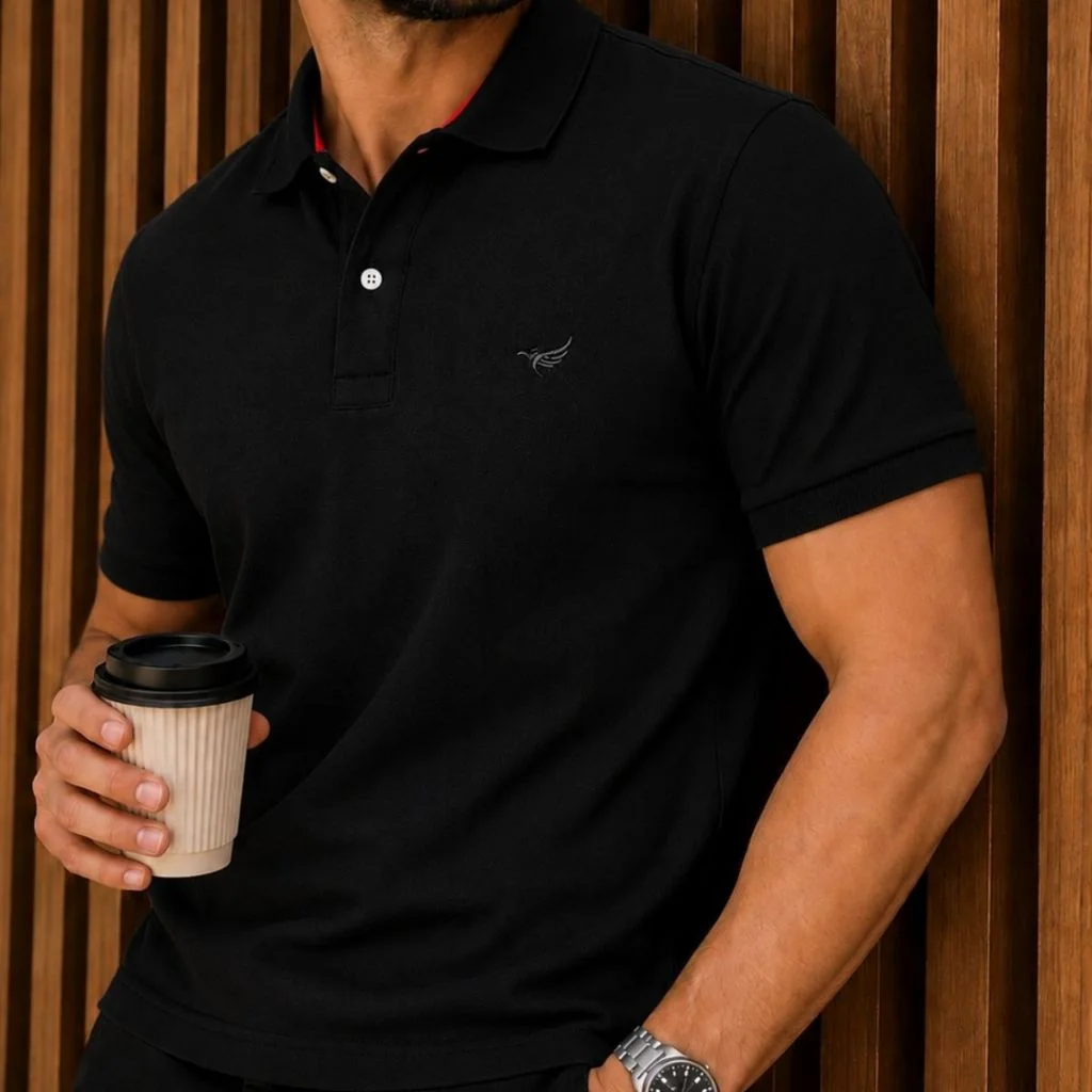 Camisa Polo Básica Masculina Piquet Slim