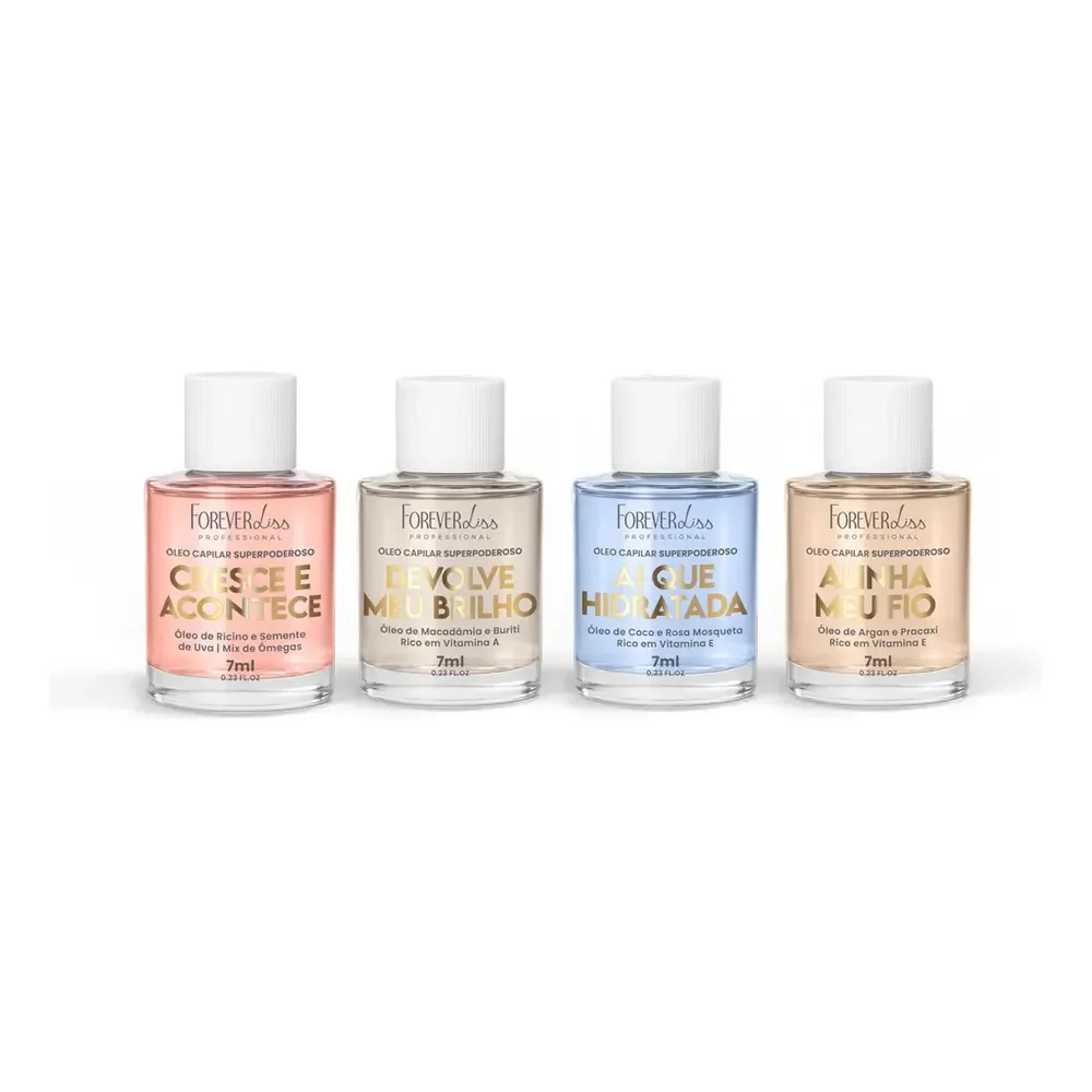 Kit Óleos Capilares Superpoderosos Completo Forever Liss 7ml