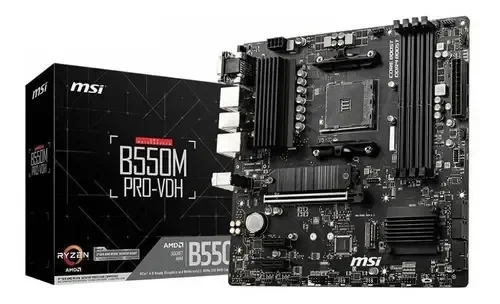 Placa-mãe MSI B550m Pro-VDH Am4 HDMI VGA Dport