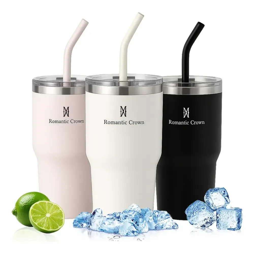 Copo Térmica 600ml Inox Anti-vazamento Para Café/chá/bebidas Branco Lisa