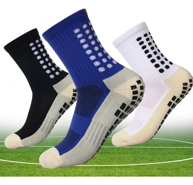 Kit 3 Pares Meia Antiderrapante Esportiva Futebol Treino Pro