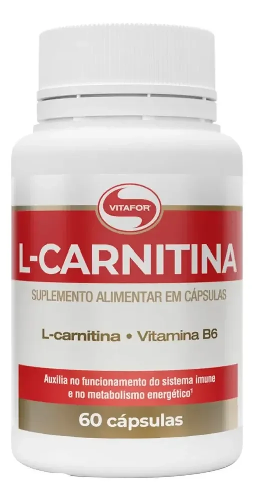 L-Carnitina + Vitamina B6 Vitafor 60 Cápsulas Sem Sabor