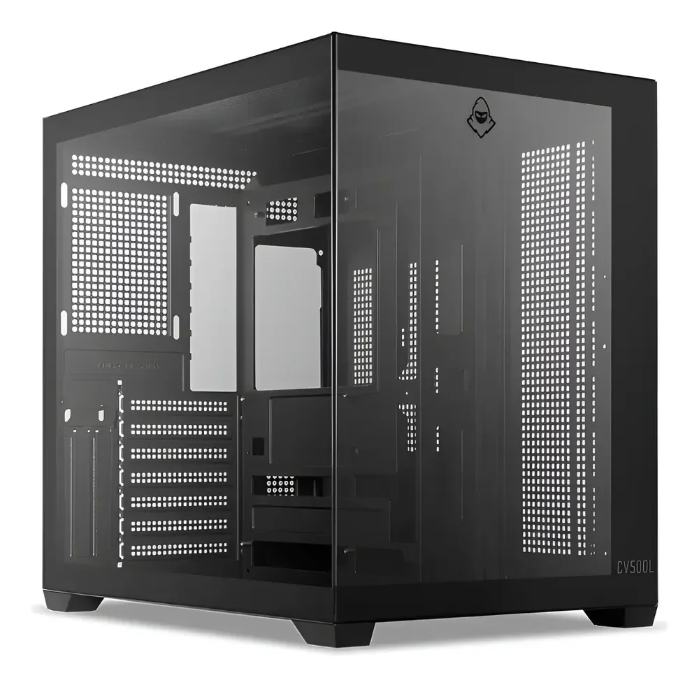 Gabinete Gamer Mancer CV500L Preto Mid-Tower com Vidro Temperado e USB-C