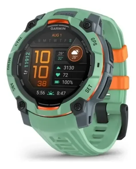 Relógio Garmin Monitor Cardíaco Instinct 3 Amoled Neo Tropical 45mm