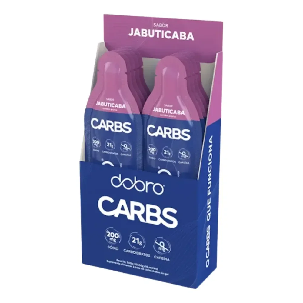 Carbs Gel Dobro Jabuticaba 10 Sachês 30g Energia Endurance Carbs Gel Sabor Jabuticaba 10x30g