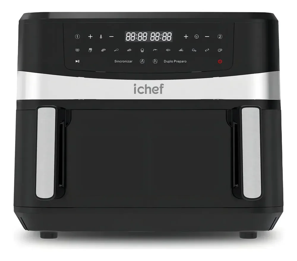 Fritadeira Elétrica Airfryer Ichef Dualzone Cor Preto