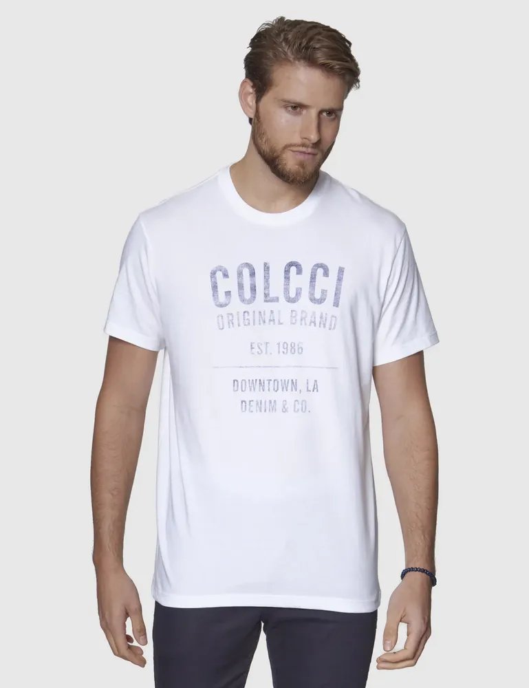 Camiseta Colcci Masculino Off Shell 350112371 Off Shell Logo G Estampa Localizada