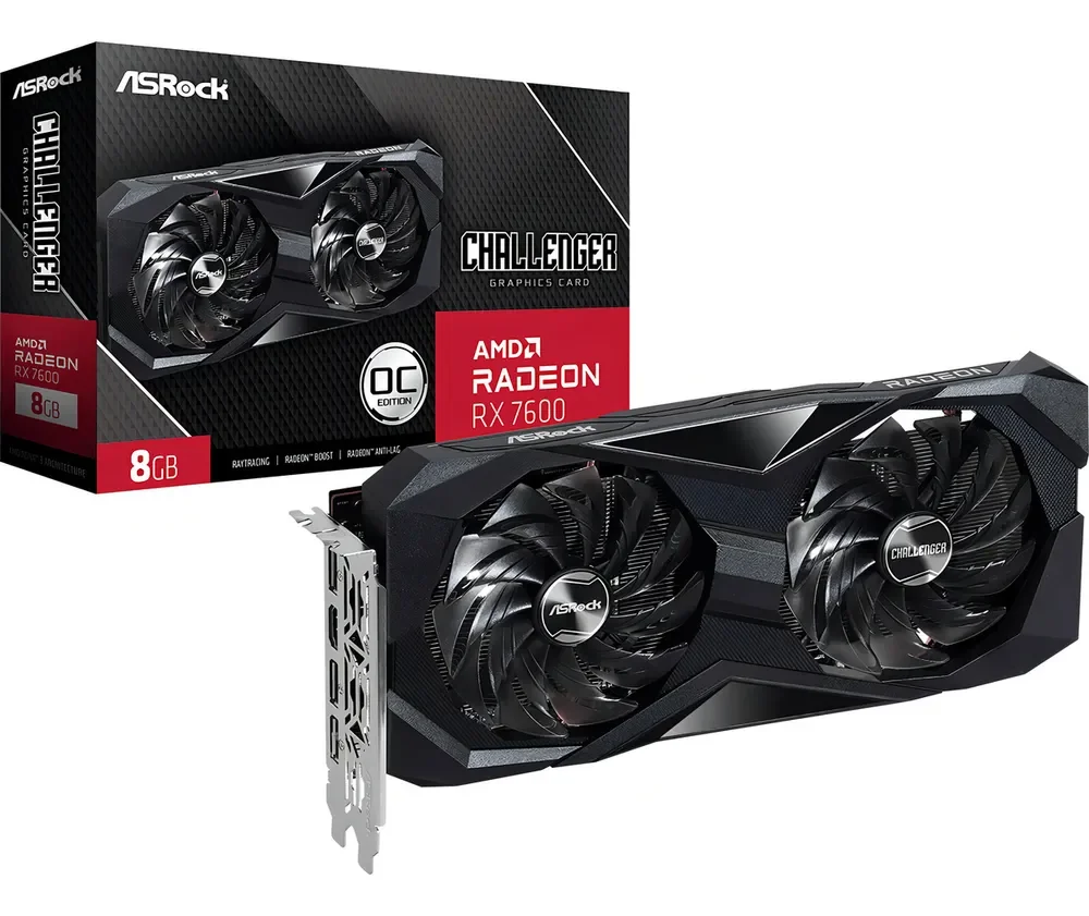 Placa de Vídeo ASRock Radeon RX 7600 8GB Challenger OC GDDR6 HDMI 2.1