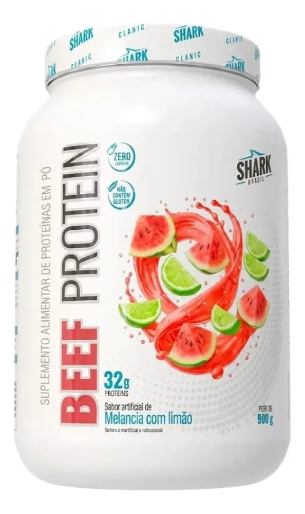 Beef Protein Colageno Hidrolisado Melancia Limao 900g Shark Melancia/limão