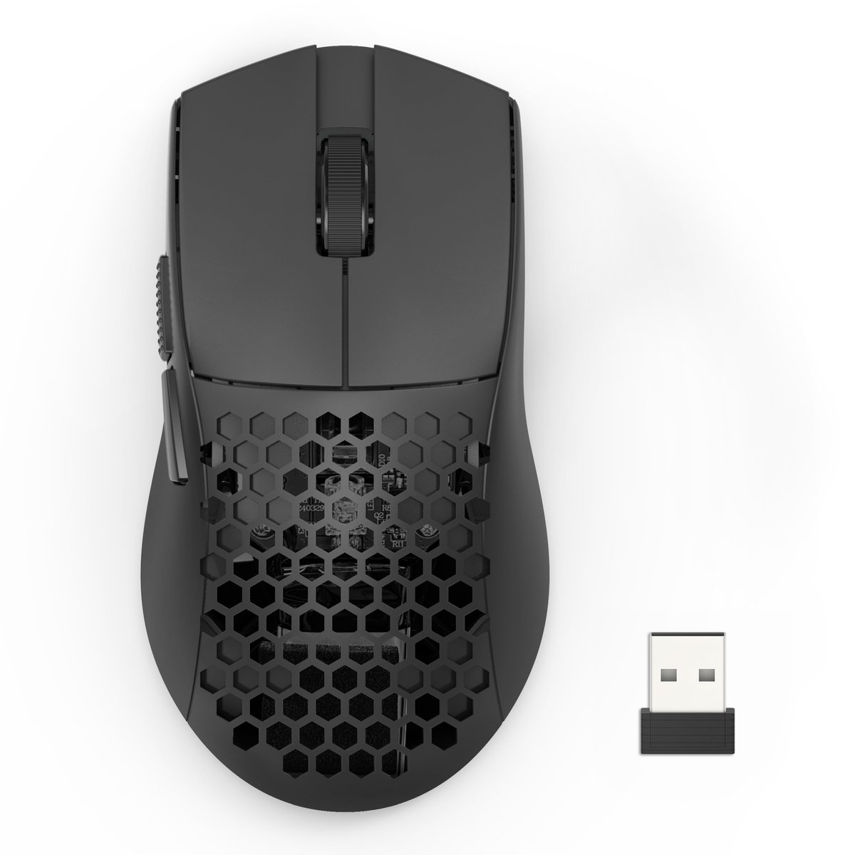 Mouse Gamer Redragon Astrolabe Lite Preto PAW3313 10000 DPI Sem Fio Tri-Mode USB 2.4GHz Bluetooth, USB Tipo-C Estrutura Perfurada Honeycomb 49g Cabo Paracord M725-LIT