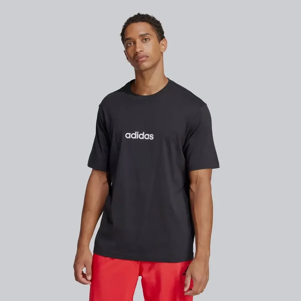 Camiseta Preta adidas Logo Linear Ess Preto - G