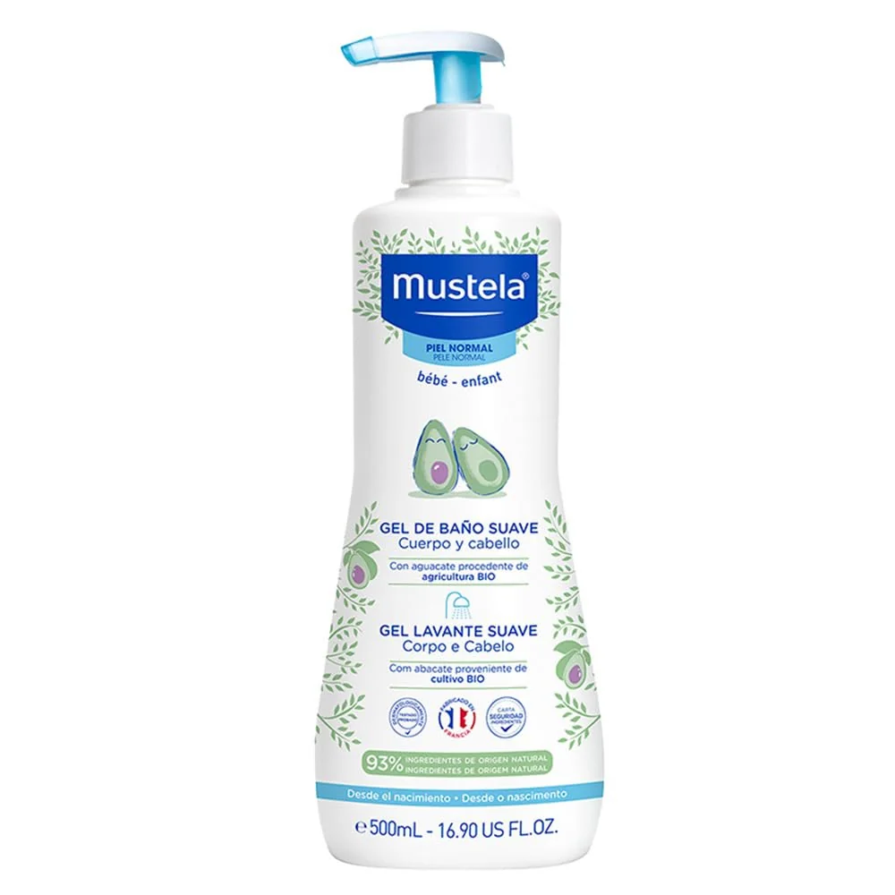Mustela Gel Lavante Suave 500ml Sabonete Líquido Corpo e Cabelo Infantil