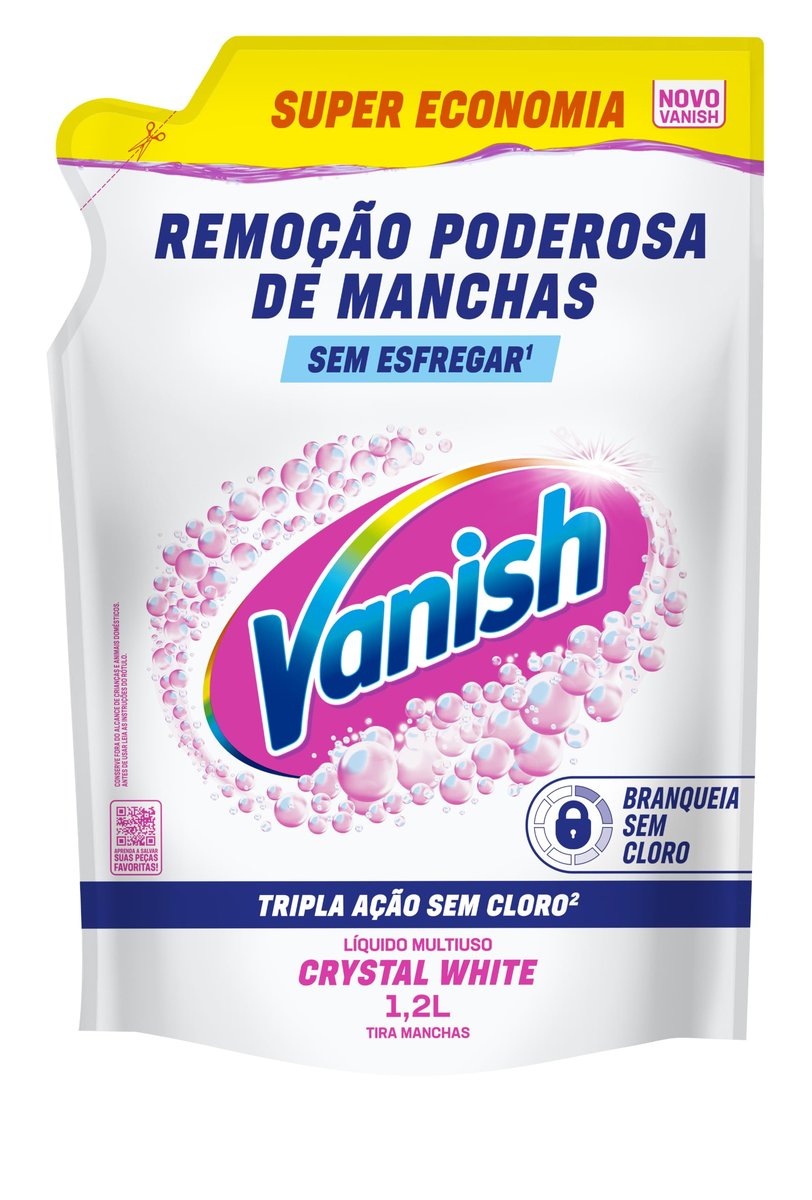 Vanish Tira Manchas Líquido Crystal White para Roupas Brancas 1,2L