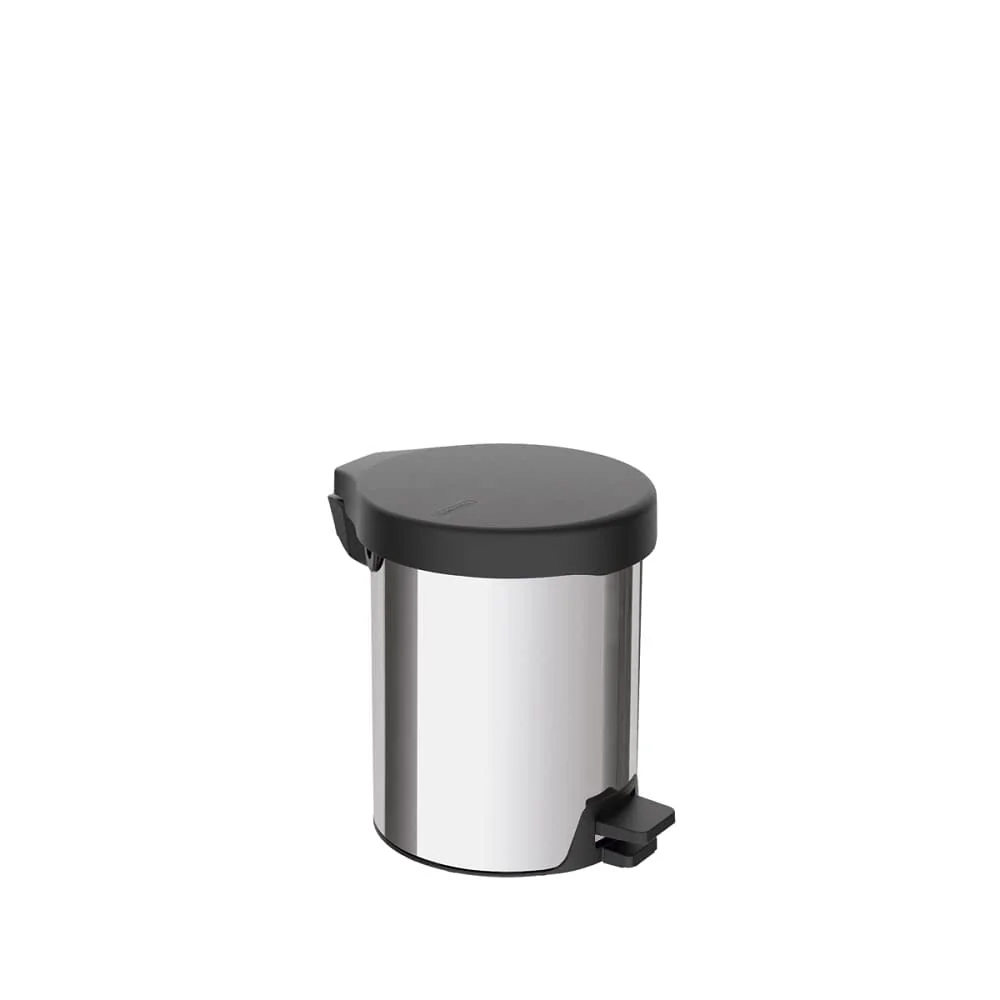 Lixeira com Pedal New Tramontina em aço inox com acabamento polido 5 L