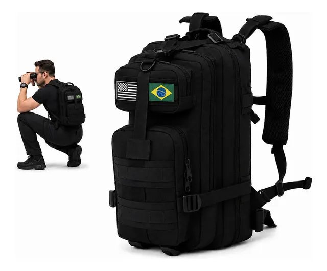 Mochila Tática Militar Impermeável 30 L Super Reforçada