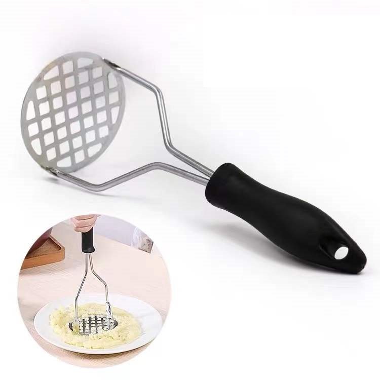 Amassador Batatas Legumes Feijão Aço Inox Cabo De Plastico