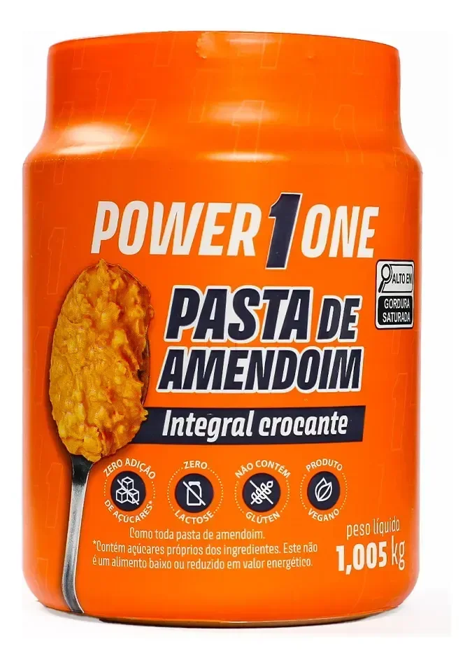 Pasta de Amendoim Crocante Integral Power 1 One Pote 1,005kg