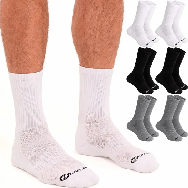 Kit 6 Pares Meias Zhamaro Premium Cano Alto Sport Atoalhada
